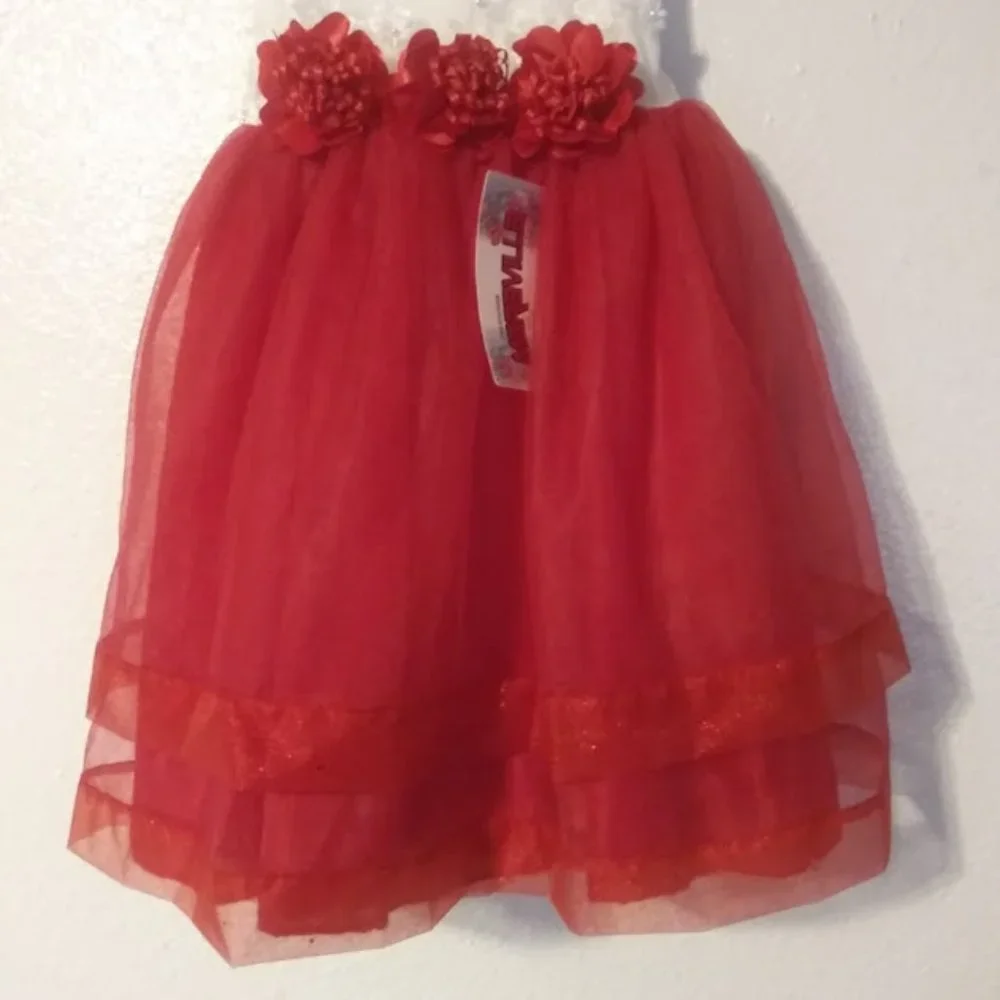 Creaciones Maravilla Platin girls size (8) red and white dress